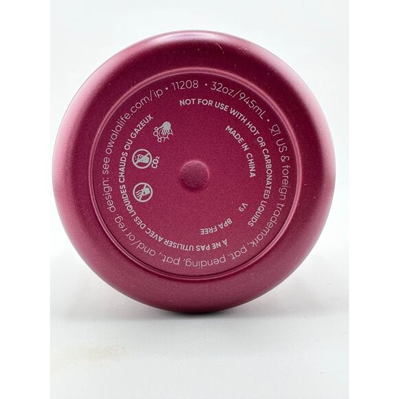 Owala HOLIDAY EDITION 24 oz FreeSip Water Bottle, METALLIC POINSETTIA RED - Picture 7 of 7